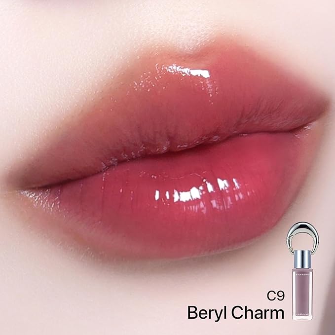 ENTROPY Makeup Glossy Lip Tint – Juicy Glow Line/Non-Sticky Hydrating Lip Gloss Tint, High Shine Finish, Buildable Sheer Color, Lip & Cheek Makeup - Beryl Charm (Soft Mauve Beryl) | glossy lip tint, Non-sticky lip tint, Juicy glow lip gloss