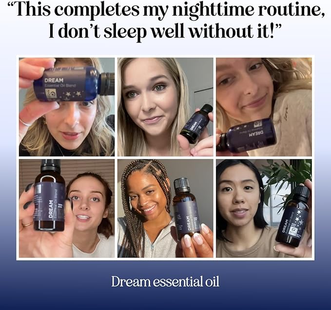 Sleep Essential Oil Blend for Diffuser - Dream Essential Oils for Diffusers Aromatherapy and Relaxation with Clary Sage Ylang-Ylang Roman Chamomile and Lavender for Sleep Time Support (1 Fl Oz)