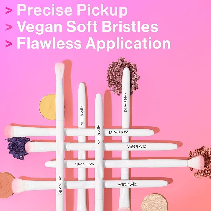wet n wild Crease Brush,Expert Precision Eyeshadow Application, Firm Flat Bristles, Ergonomic Handle for Comfortable Precision Control, Cruelty-Free & Vegan