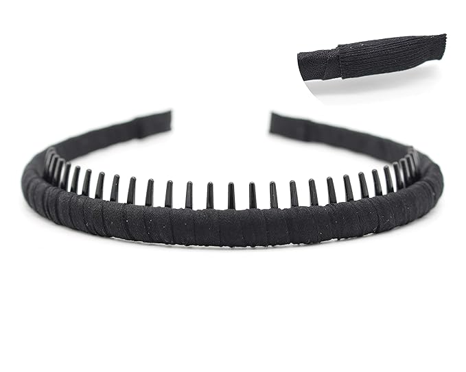 JOBAND black women's headbands fashion hair accessories tooth comb hairbands for women non slip hair hoops headband suitable for ladies and girls (Pack of 4)