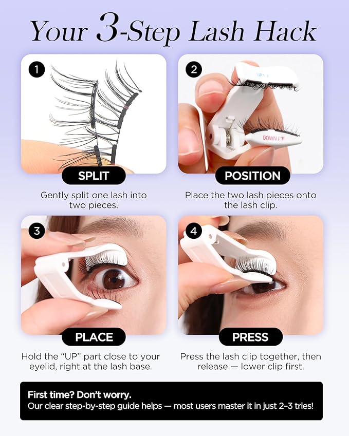 BEYELIAN Portable Magnetic Eyelashes with Applicator Kit All-In-One Box, Upgrade Soft Reusable Magnetic Lashes, No Glue Needed False Eyelashes AYT27 (Lightweight & Comfortable)