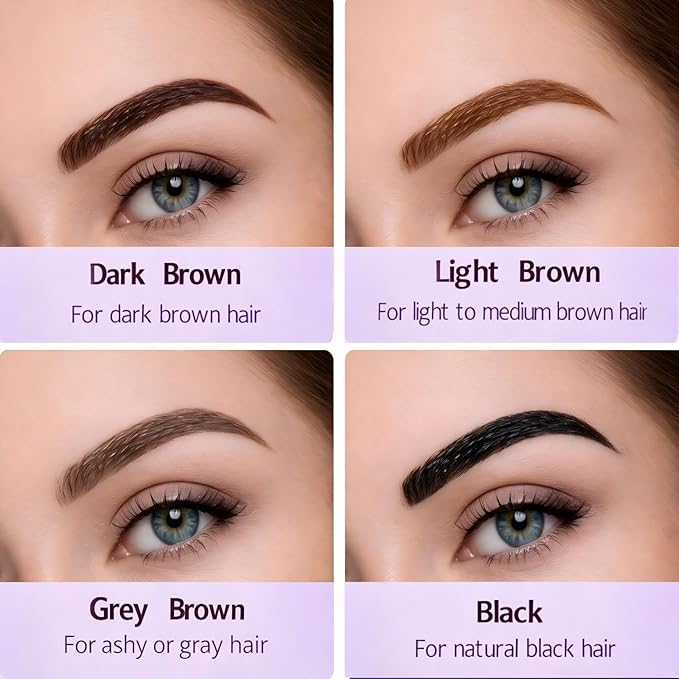 2Pcs Black Tattoo Eyebrow Gel Easy Peel Off - Waterproof & Sweatproof Tattoo Effect, Transfer-Resistant Multi-Day Wear, All Skin Types Mother’s Day Eyebrow Tint Gift Set