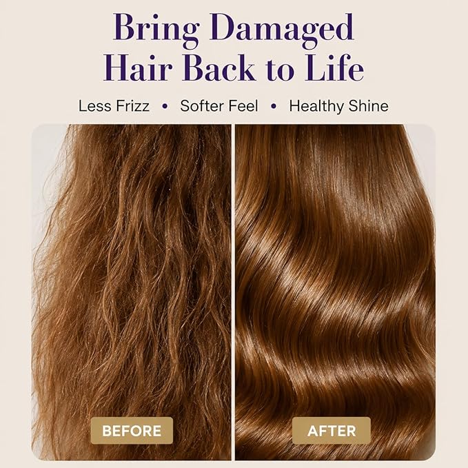 Keratin Moisturizing Hair Mask for Women, Deep Conditioning Gloss Hair Treatment for Dry, Damaged Hair, Frizz Control, Smoothing - For All Hair Types