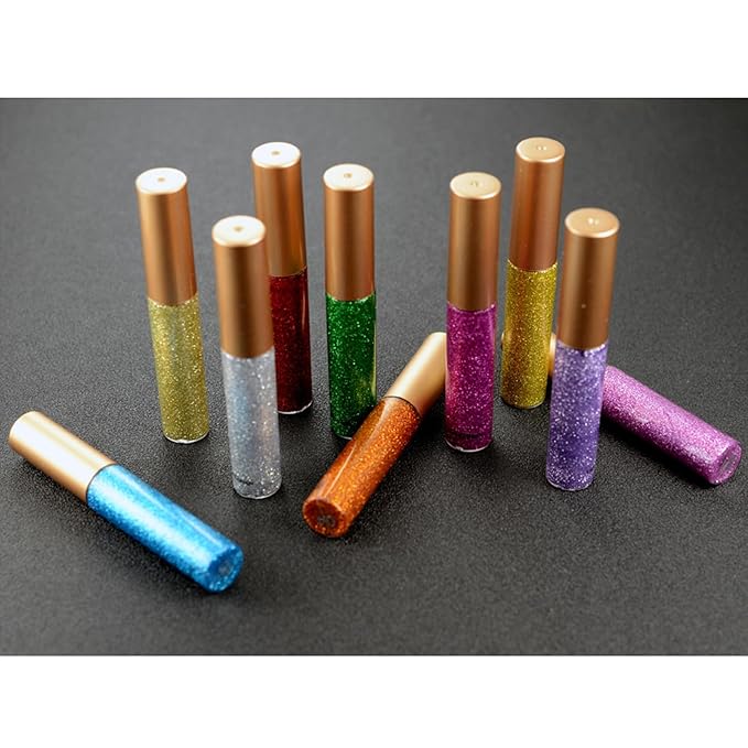 Liquid Glitter-Eyeliner, Shimmer-Water-proof Eye-Glitter Makeup Colorful Eye Liner Liquid Eyeliner (Orange)