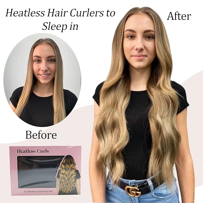 Heatless Curlers Overnight,Velvet No Heat Hair Curlers to Sleep in,Heatless Curls for Long Hair