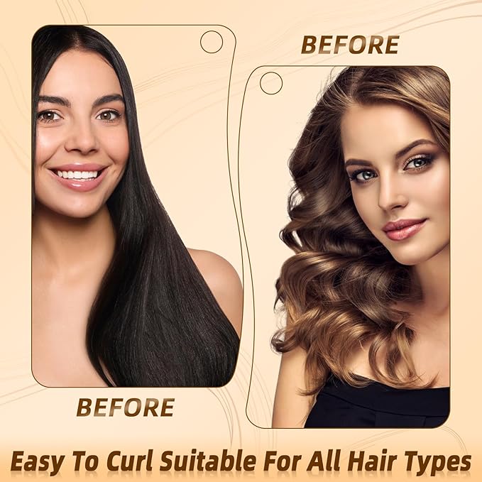 Overnight Heatless Hair Curler Blowout Rods Satin Flexi Rods for Heatless Overnight Jumbo Curls, No-Heat Styling Tools for All Hair Types, 3pcs Red