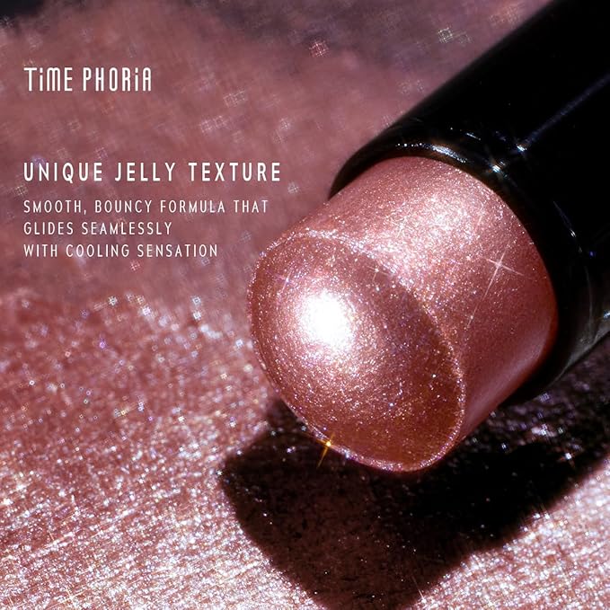 Illumina Jelly Gel Eyeshadow Stick, 001 Moonshell- Light Champagne Shimmer Sparkle Finish, Cream Texture With Cooling Feel, Long-Lasting Crease-Proof Smudgeproof Eye Shine, Easy Application