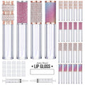 AMORIX 20 Pack Diamond Lip Gloss Tubes with Wand 5ml Empty Rhinestone Cute Lipgloss Bottles/Containers Crystal Lip Gloss Supplies Kit + 2pcs Syringes + Labels for DIY Lip Gloss Base