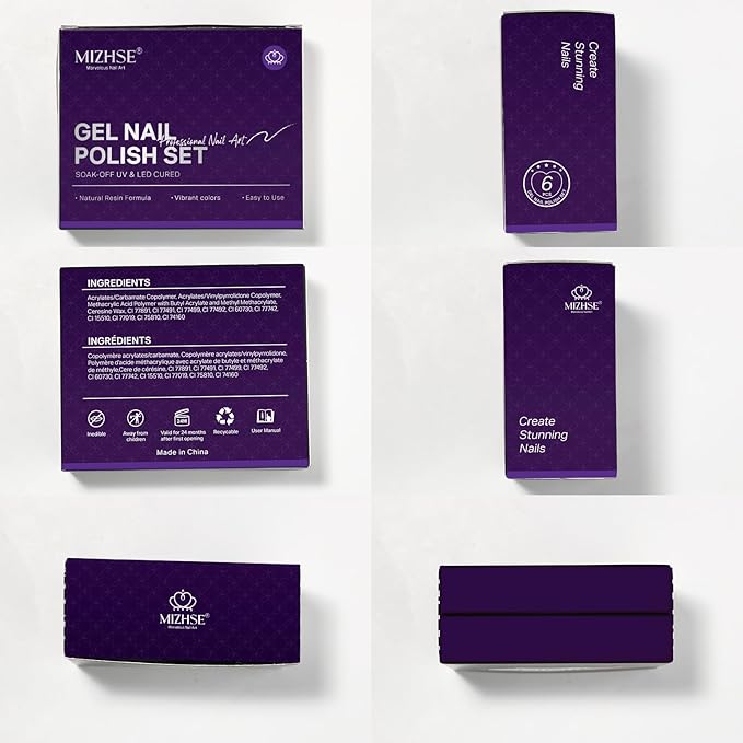 MIZHSE Cat Eye Gel Nail Polish Set, Fall Winter 6 Colors Moonlight Ceramic Magnetic Gel Nail Polish with Magnet Stick, Trendy Glassy Salon Gel Polish Kit Gift Set DIY at Home