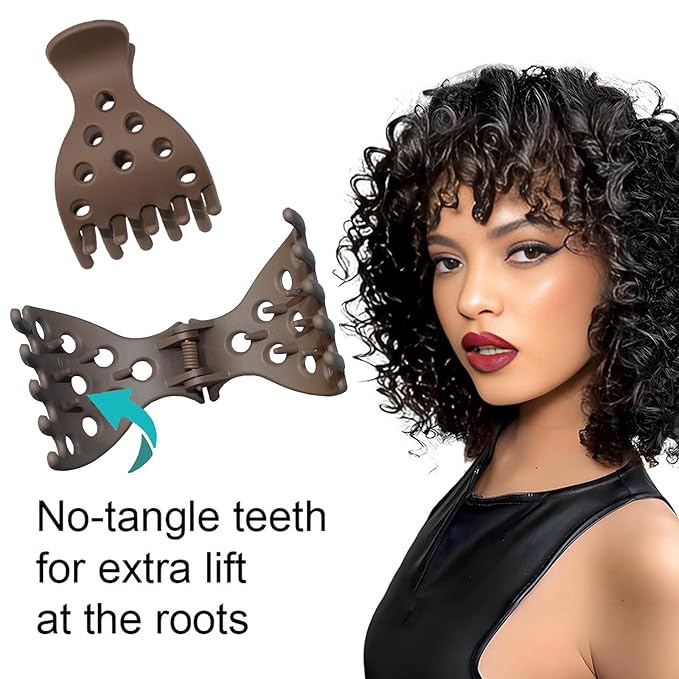 10 PCS Hair Volume Clip for Thick Hair, Root Clips for Curly Hair Volume,Matte Claw Clips for Women Root Lifting for Curl