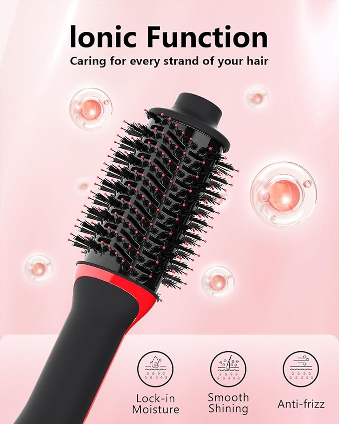 Umeely Plus 2.0 Hair Dryer Brush Blow Dryer Brush in One, 2'' Oval Brush Head Hot Air Brush Styler & Volumizer with Ionic Technology, NTC Smart Temp Control for Smooth, Frizz-Free, Shiny Hair