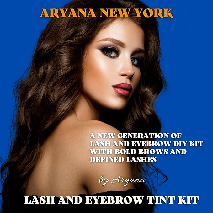 ARYANA NEW YORK Lash and Brow kit, Up to 10 applications, Black and Brown with Brow brush (BLACK BROWN)