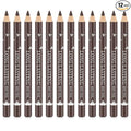 Go Ho 12 PCS Dark Brown Eyebrow Eyeliner Pencils,Sweatproof Eyebrow Pencil,Long-lasting Nice Color Eye Brow Gel Pen Makeup Brow Tint Sticks（Dark Brown）