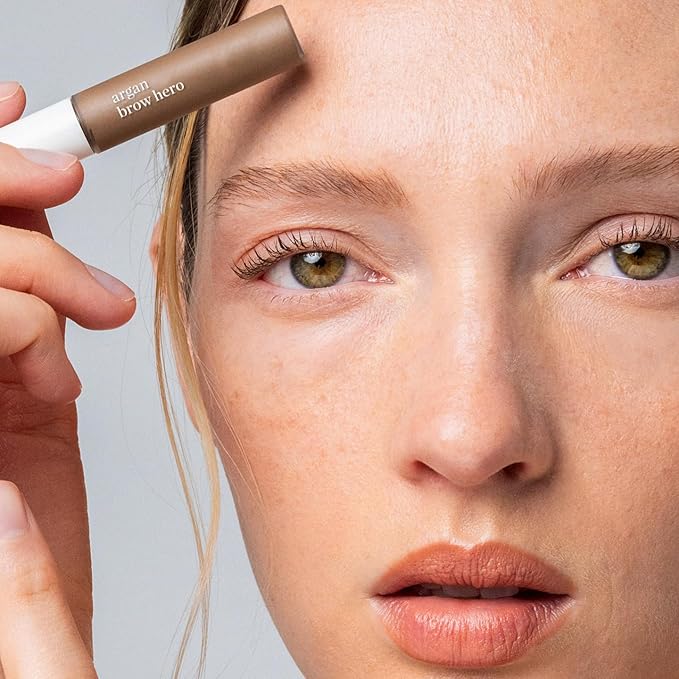 Ere Perez - Natural Argan Brow Hero | Tinted, Versatile, Conditioning | Omegas 3+6, Vitamin E, Castor Oil | Vegan, Cruelty-Free, Clean Beauty (Polished, 0.12 oz | 3.5 ml)