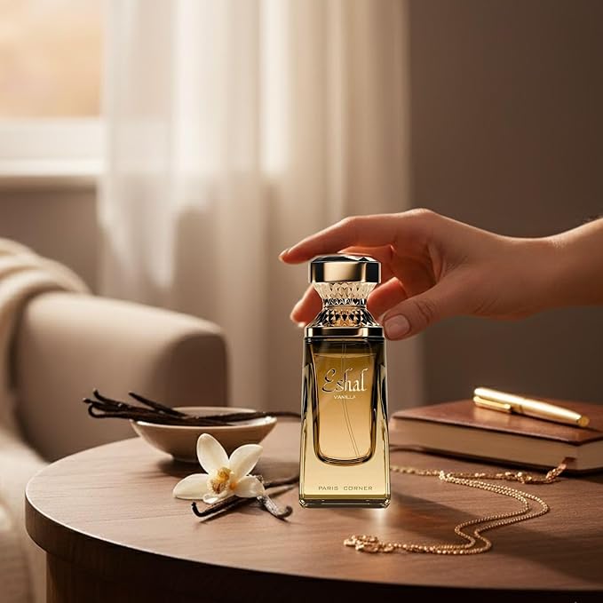Paris Corner | Eshal Vanilla EDP 3.4 Fl Oz | Perfume for Women | Sweet, Warm, Sensual & Long-Lasting Fragrance | Indulge in Sugary, Vanilla, Musk Notes