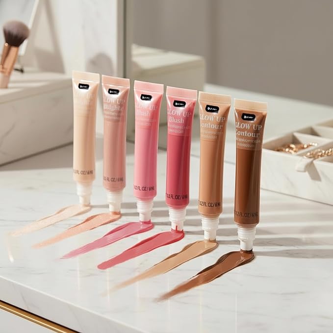 b.pure Glow Up Liquid Contour Wand | Hyaluronic Acid & Vitamin E | Blendable, Buildable Formula | Medium/Dark, 0.27 oz, 3-Pack