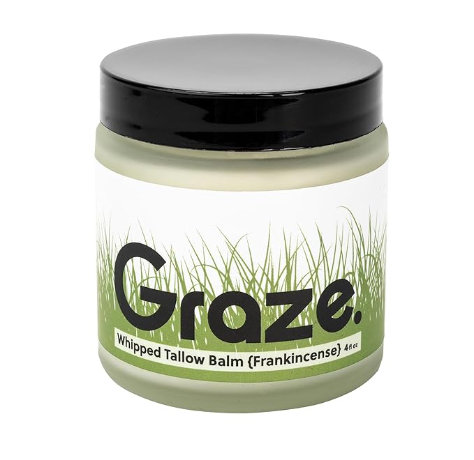 Graze. Skincare: Handmade Organic Whipped Tallow Balm (Frankincense)