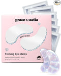 grace & stella Peptide Under Eye Patches with Niacinamide & Rice Extract - Firming Eye Masks for Dark Circles and Puffiness - Spa Gifts for Women - Vegan, Cruelty-Free (White, 48 Pairs)