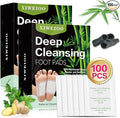 Foot Pads 2-box set 100 pcs Ginger Oil & Bamboo Charcoal Premium Foot Care Patches - Relieves Stress and Fatigue - Improves Sleep and Supports Body Cleansing christmas gifts for women