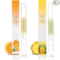 Meschett 2PCS Cuticle Oil Pens for Nail Care,Cuticle Revitalizer Oil Pen with Soft Brush,Cuticle Oil to Prevent Nail Cracking and Dry (Pineapple & Orange Flavor)