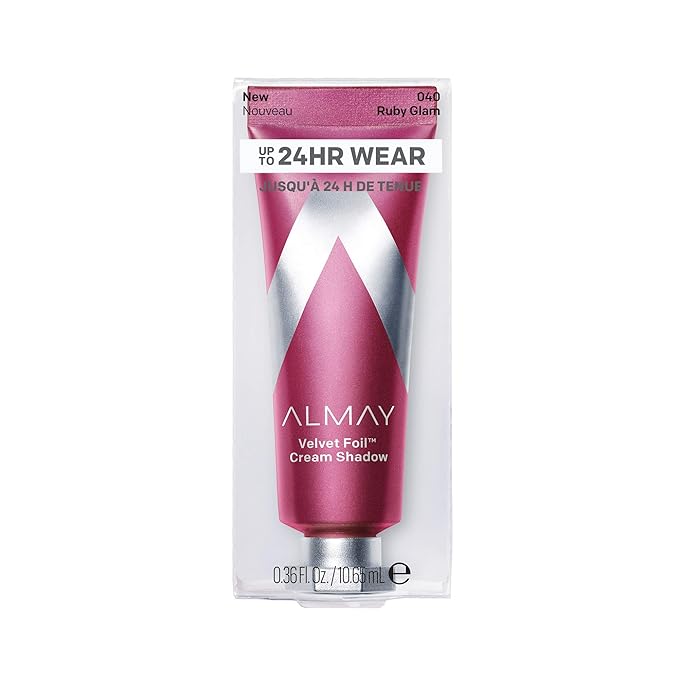 Almay Velvet Foil Cream Shadow, Ruby Glam, 0.36 fl. oz., metallic eyeshadow