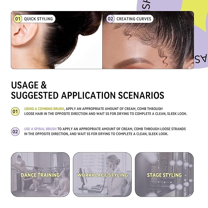 BestLand Double-Head Hair Serum Wand for Frizz and Flyaways – Non-Greasy Flyaway Tamer with Hair Mascara Brush & Comb Tip, Styling Gel Wax Stick, Travel Size, Ideal Gifts for Women Girls