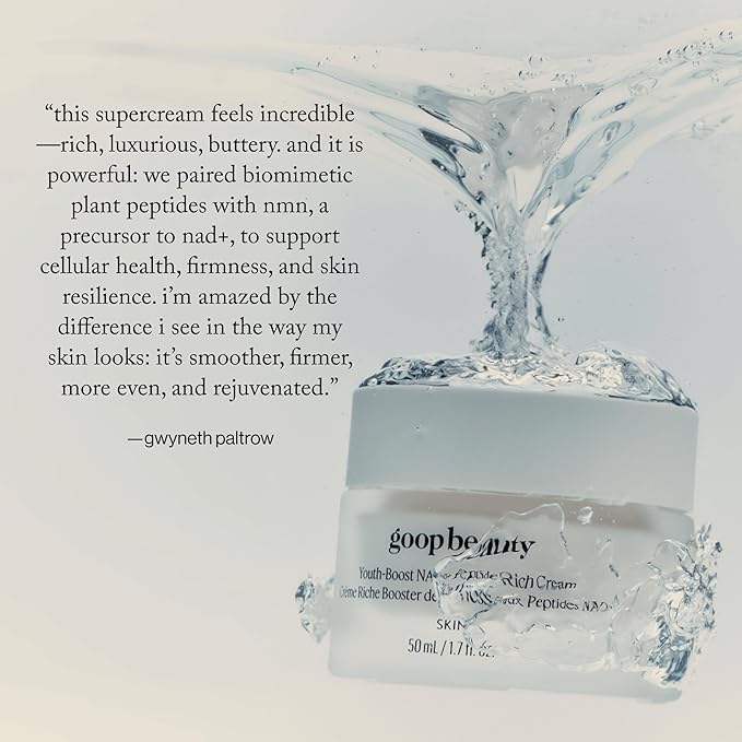 goop Beauty Youth-Boost NAD+ Peptide Rich Cream | Face Moisturizer for Aging Skin | Peptides, Ceramides, & NMN | Fine Lines & Wrinkles Treatment | 1.7 fl oz