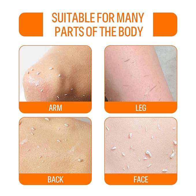 Orange Exfoliating Gel for Face and Body, Deep Clean Pores, Remove Blackheads, Exfoliating Moisturizing Facial Scrub Exfoliator Natural Orange Peeling Gel for All Types Skin-2 PCS