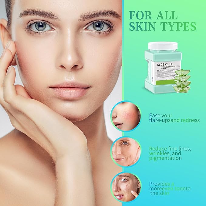 Jelly Face Mask,Aloe Vera Moisturizing Jelly Mask Powder for Facials,Professional Peel Off Peel Off Hydro Face Mask Powder for Fight Fine Lines, Face Mask Skin Care, DIY SPA 23 FL OZ