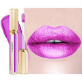 Depuplum Purple Lipsticks for Women Metallic Lipstick Long Lasting Shimmer Lip Gloss Metal Shine Glitter Waterproof Lipsticks Full Coverage Lip Color for Mother's Day,DP102 Piggy
