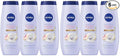 NIVEA Refreshing White Peach and Jasmine Body Wash with Nourishing Serum,Scented Body Wash for Women,Enriched with Provitamin B5 and Vitamin E,20 Fl Oz Bottle,(Pack of 6)