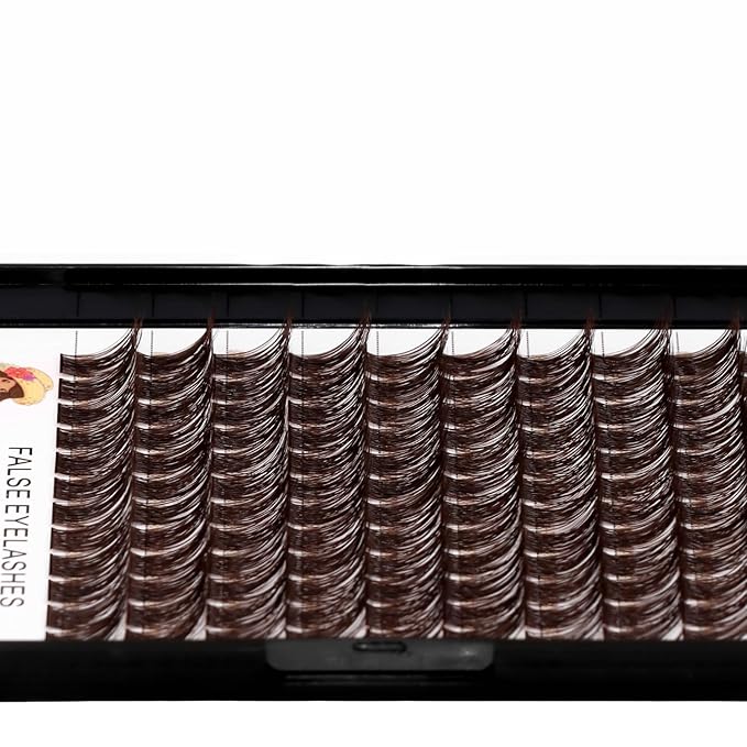 →VAYATOR Color Lash Cluster Light/Dark Brown/Black Brown Various Colored False Eyelashes Clusters Professional Makeup Lash Cluster Grafted Eyelash Extension (Black Brown-14mm)