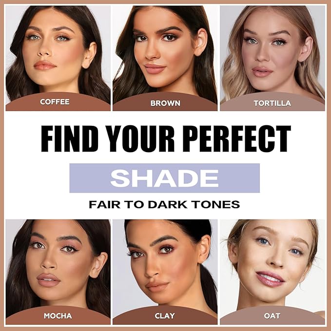 FOCALLURE Cream Contour Stick, Matte Bronzer Stick, Professional Face Shaping & Contouring Stick Makeup, Easy to Apply with Buildable Coverage, Long Lasting & Sweatproof, TORTILLA