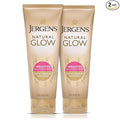 Jergens Natural Glow Self Tanner Body Lotion, Sunless Tanning, Fair to Medium Skin Tone, Daily Moisturizer with Coconut Oil, Vitamin E and Antioxidants, 7.5 Oz, Pack of 2