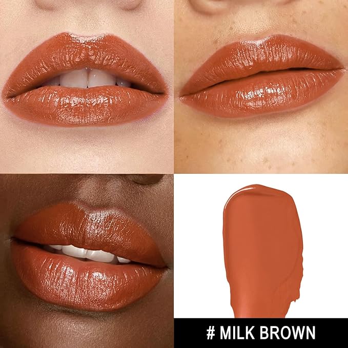 MAKI YIKA Moisture Light Brown Lipstick for Women Hydrate Tinted Lip Balm for Mother's Day Dry Cracked Lips Sheer Lipstick Lip Tinted Glossy Finish,MA050 Milk Brown