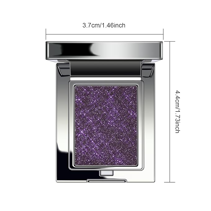 KYDA Chameleon Smoky Purple Eyeshadow, Chameleon Chrome Metallic Eye Shadow, Smooth Pressed Powder Palette, High Pigment Glitter Eyeshadow, Lasting Eye Glitters Makeup with Mirror