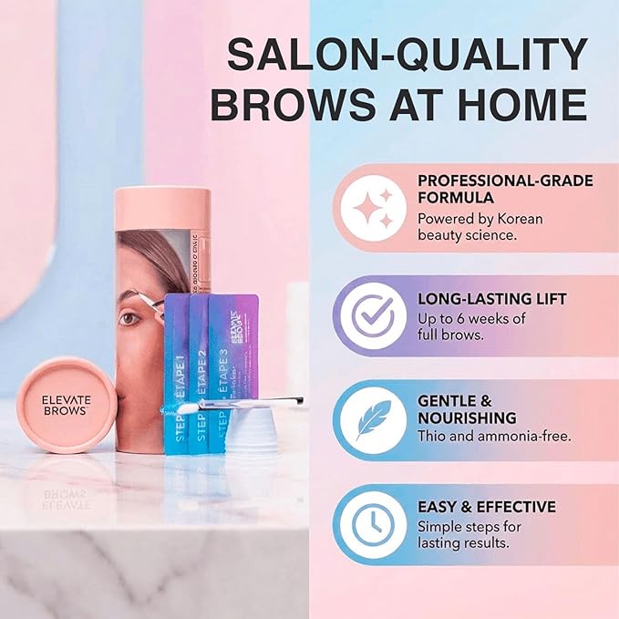 The Original Brow Lamination Kit - Thio and Ammonia-Free - DIY Eyebrow Lamination Kit Professional - 3 Step Application Eyebrow Lift for Soft Full Healthy Brows - Last up to 6 Weeks