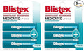 Blistex Medicated Lip Balm, 0.15 Ounce, Prevent Dryness & Chapping, SPF 15 Sun Protection, Seals in Moisture, Hydrating Lip Balm, Easy Glide Formula for Full Coverage, 3 Count, (Pack of 2)