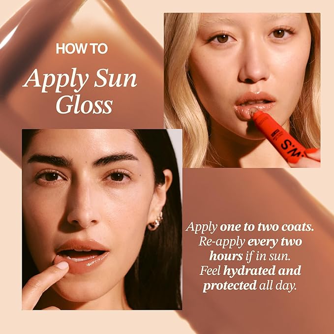 Daily Lip Sun Gloss SPF 30 in Iced Coffee (.59 Oz), Made with clean Ingredients like Mango Butter & Rosehip Oil for Nourishing and Hydrating, Hyaluronic acid for plumping, Glossy, modern neutral color