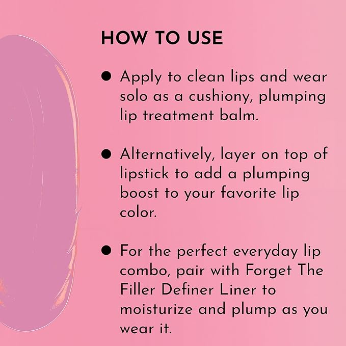 LAWLESS Women's Forget the Filler Lip Plumping Line Smoothing Tinted Balm, Cupid, 0.09 Ounce
