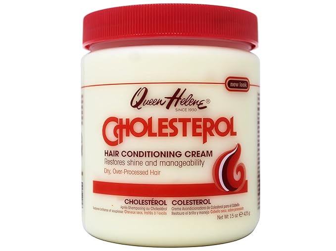 Queen Helene Cholesterol Hair Conditioning Cream – Deep Repair Treatment for Dry, Damaged & Chemically Treated Hair | Moisture-Restoring Mask | 15 oz Jar, 3 pack | Deep Moisture