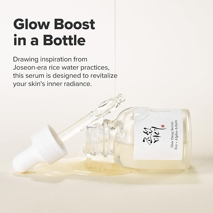 Beauty of Joseon Glow Deep Serum Rice Alpha-Arbutin Moisturizing Uneven Skin Tone Daily Korean Skin Care for Men and Women, 60ml, 2 Fl.Oz