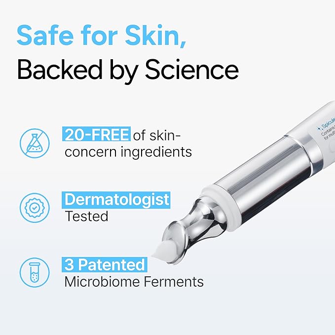 Spicule Eye Cream with Vibrating Device for Skin Barrier & Elasticity Care - Hydration, Strengthening, Firming with Hyaluronic Acid Spicule – Korean Skincare (20ml 0.6 fl oz)