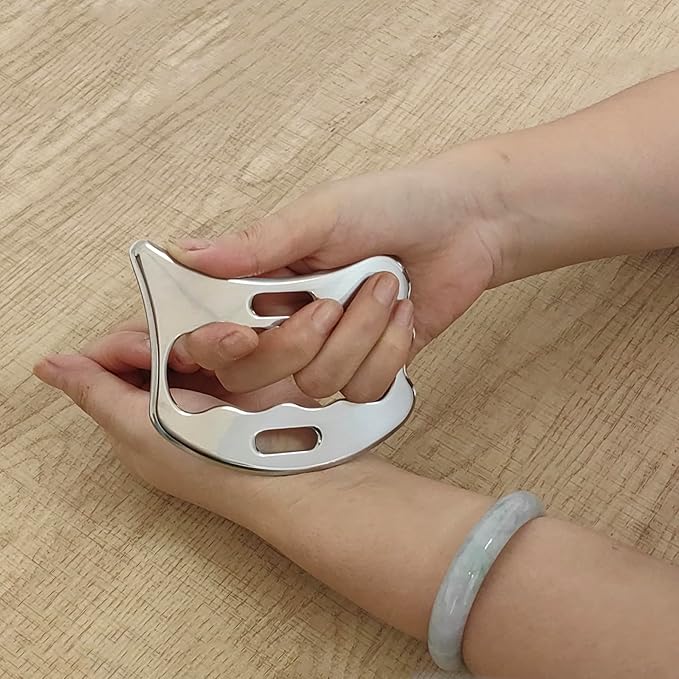 BYYDDIY 4 in1 Stainless Steel Gua Sha Muscle Scraper Tools Kit, Scraping Massage Tool,Massage Scraper Tools for Physical Therapy (L-TSD2)