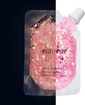 Face Body Glitter Gel Shimmer Makeup for Hair Clavicle Arm Nail Eyeshadow, Long Lasting Waterproof Holographic Mermaid Sequins for Outfit Rave Festival Party, 1.35oz, Luminous Pink