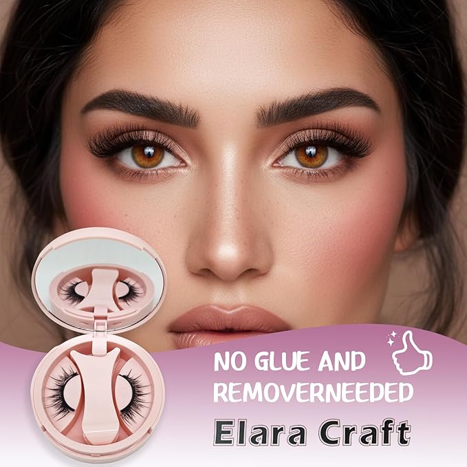 Magnetic Eyelashes,Magnetic Eyelashes with Applicator,No Glue Needed Soft Lashes Kit,Reusable False Lashes Natural Look(L01)
