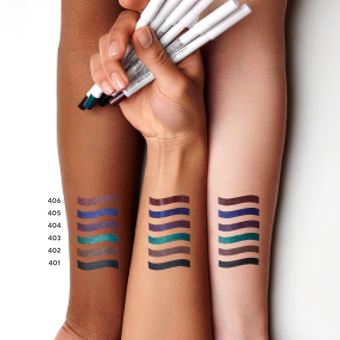 Lamel No Smudge Gel Eyeliner - Violet - Waterproof Eyeliner Pencil - 10-Hour Wear, Sharpenable, Contact Lens Friendly, Vegan - Creamy & Sweat Proof Pencil - Highly Pigmented - 404 Shade