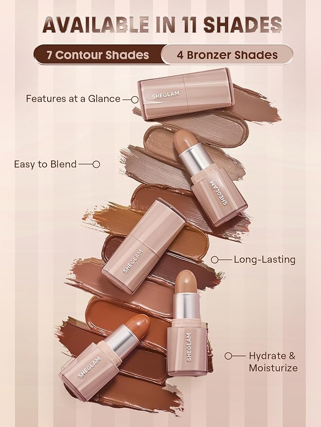 SHEGLAM Buttery Buff Contour & Bronzer Stick-Camel Suede