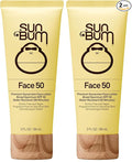 Sun Bum Original SPF 50 Sunscreen Face Lotion - Broad Spectrum Moisturizing Facial Sunscreen with Vitamin E -Fragrance Free - Travel Size - 3 oz (Pack of 2)