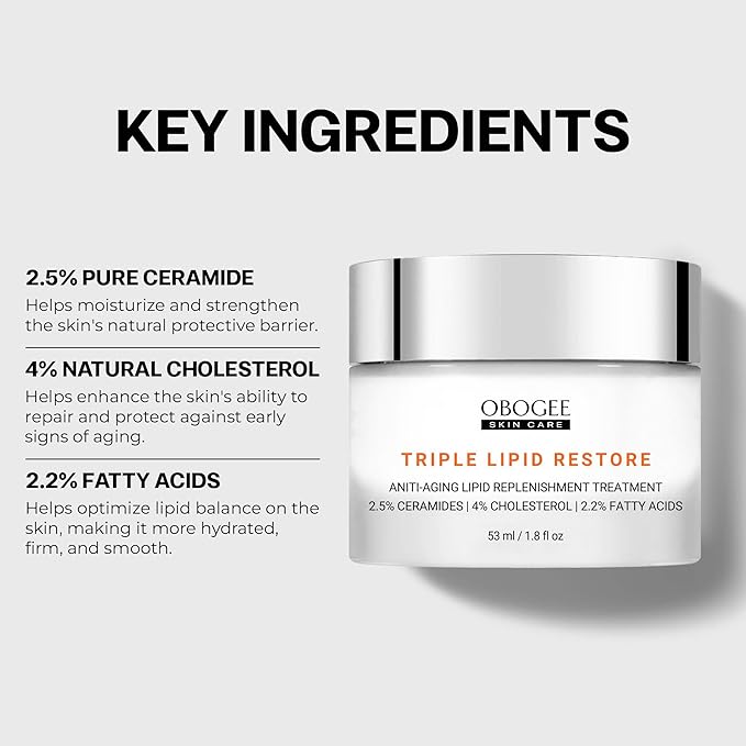 Triple Lipid Peptide - Restore & Fix Mature Skin Advanced Anti-Aging Cream for Radiant, Smooth Skin (53 ml /1.8 fl oz)